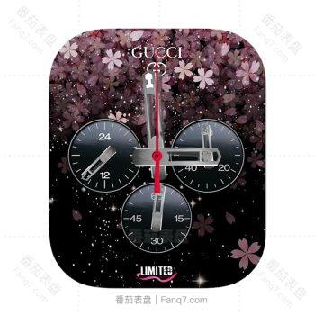Gucci 古驰粉色花瓣渐变表盘.clock