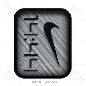 nike耐克暗影浅蓝条纹灰表盘clock