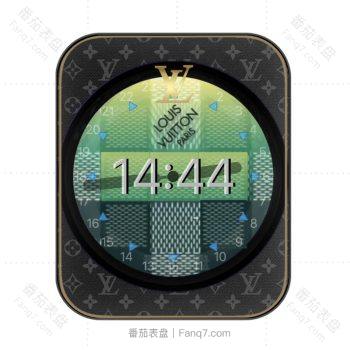 None 369LOUIS VUITTON路易斯威登lv彩色几何图形转圈动态黑色表盘.clock