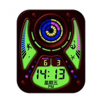 RLMade 120 4暗红底视觉冲击蓝绿表盘.clock