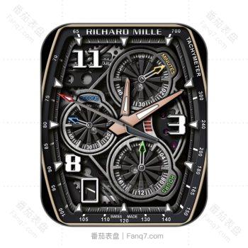 理查德米勒Richard MIlle 72-01高级碳纤维三盘传动复杂机械镂空表盘.clock