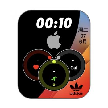 apple adidas苹果阿迪达斯三圆环数据表盘.clock