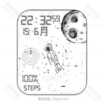 太空人DD Astronaut black月亮宇航员网红新款表盘.clock
