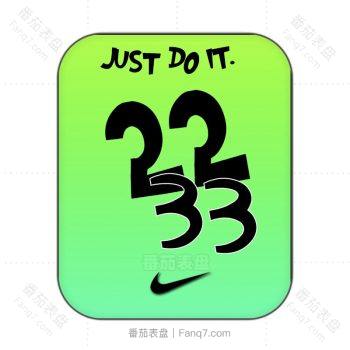 Nike耐克绿色数字表盘.clock