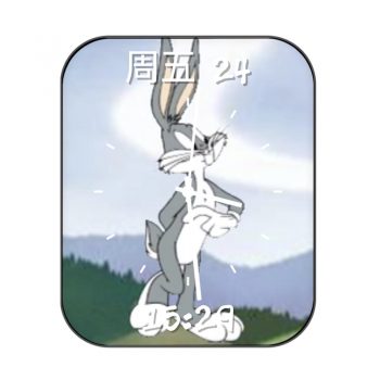 BugsBunny兔八哥在天空中表演动态表盘.clock