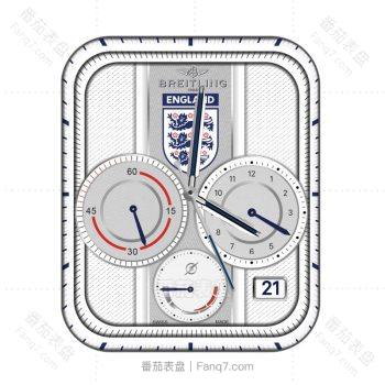 breitling百年灵England白色三盘表盘.clock