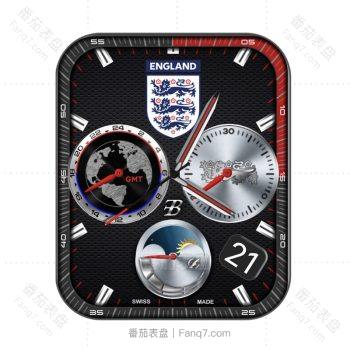 breitling百年灵England黑色三盘表盘.clock