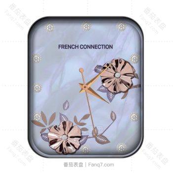 French Connection Flower 法式连接花系列蓝紫唯美系列表盘.clock