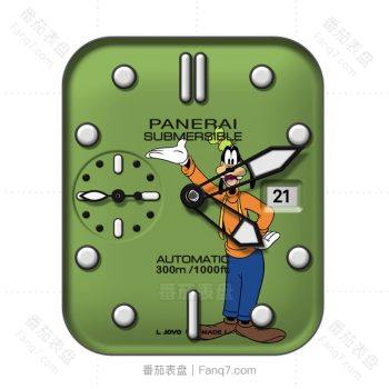 Panerai 沛纳海SubersibleQuarantaBianco潜行系列迪士尼高飞表盘.clock
