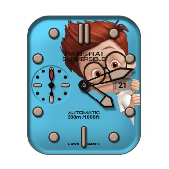 Panerai 沛纳海SubersibleQuarantaBianco潜行系列蓝色可爱卡通人物表盘.clock