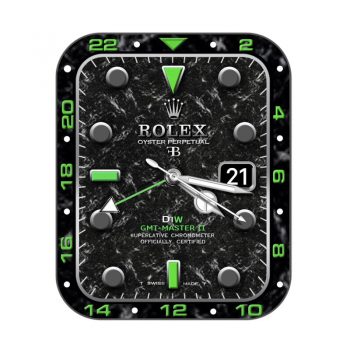 Rolex 劳力士黑色水泥印绿色刻度高级表盘.clock