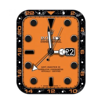 Rolex 劳力士橙色底黑色刻度高级表盘.clock