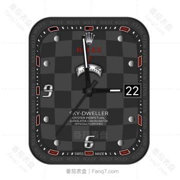 rolex劳力士黑灰方格表盘.clock