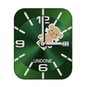 Undone昂当 绿色小熊bear green round 表盘.clock