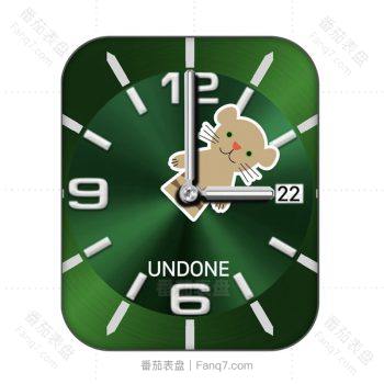 Undone昂当 绿色小熊bear green round 表盘.clock