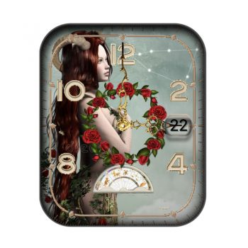Zodiac Capricorn 穆夏占卜星美女表盘.clock