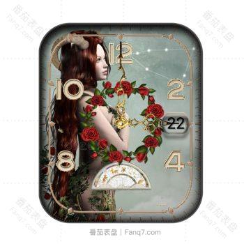 Zodiac Capricorn 穆夏占卜星美女表盘.clock