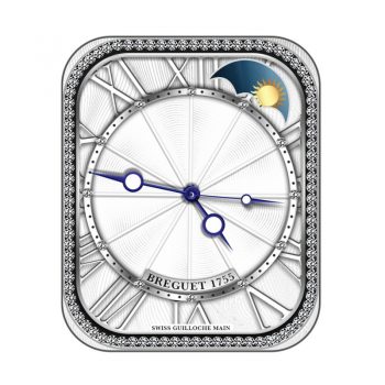 宝玑Breguet银灰色镶钻夜空蓝色表盘.clock