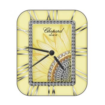 ChopardSilver萧邦黄色向日葵镶钻表盘.clock