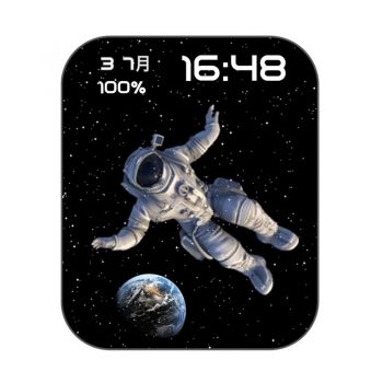 DD Falling Astronaut 太空人宇航员在宇宙星空里遨游表盘.clock