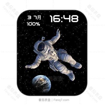 DD Falling Astronaut 太空人宇航员在宇宙星空里遨游表盘.clock