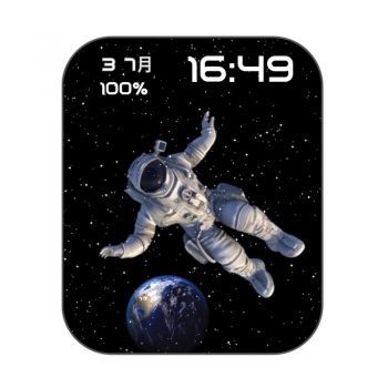 DD Falling Astronaut 太空人宇航员在宇宙星空里遨游表盘.clock