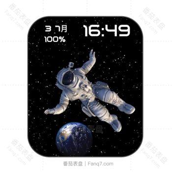 DD Falling Astronaut 太空人宇航员在宇宙星空里遨游表盘.clock
