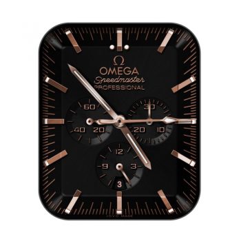 OMEGA欧米茄黑色底玫瑰金刻度表盘.clock