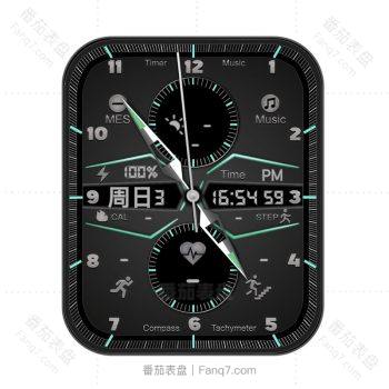 None 32黑色简约多功能表盘.clock