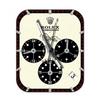 rolex劳力士淡黄色底黑色三盘表盘.clock