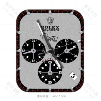 rolex劳力士银灰底底黑色三盘表盘.clock