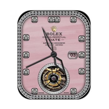 rolex劳力士粉色镶钻重力飞陀表盘.clock