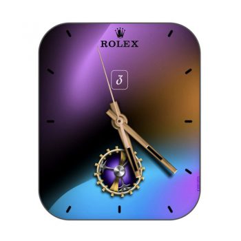 rolex劳力士蓝紫橙变幻色小针孔背景表盘.clock