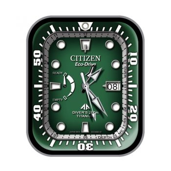 CITIZEN深绿双圈时刻高级表盘.clock2