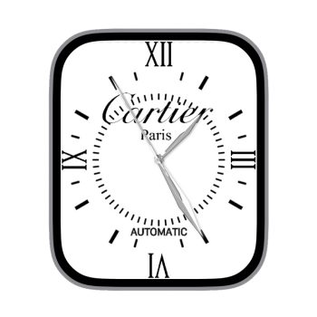 Cartier卡地亚简约黑白圆环罗马时刻表盘.clock&clock2