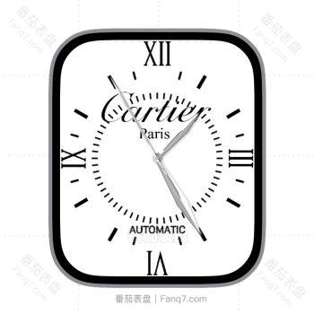 Cartier卡地亚简约黑白圆环罗马时刻表盘.clock&clock2