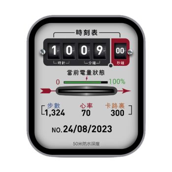 TIME时刻表电表水表繁体中文版动态表盘.clock2