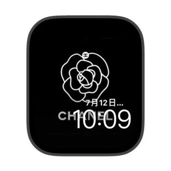 黑色山茶花香奈儿CHANEL苹果iWatch手表壁纸表盘.watchface