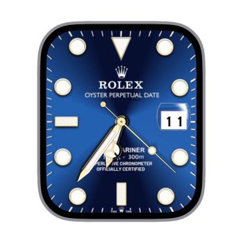 ROLEX劳力士渐变蓝金典白金圆形时刻日历表盘.clock&clock2