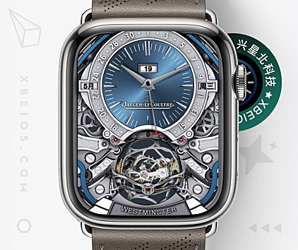 积家Jaeger-LeCoultre-HYBRIS MECHANICA超卓复杂白金外圈宝蓝色表盘陀飞轮重力摆锤.clock