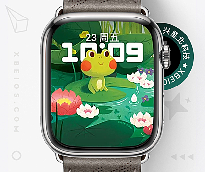 荷叶上的小青蛙苹果Apple Watch景深人像表盘.watchface