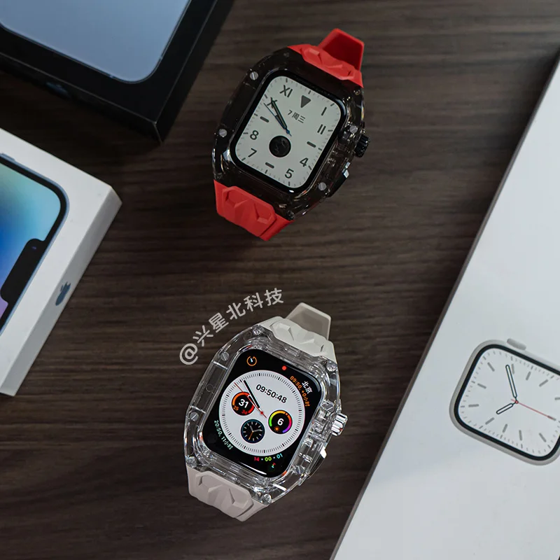透明透视冰川保护壳套件适用于苹果手表AppleWatch