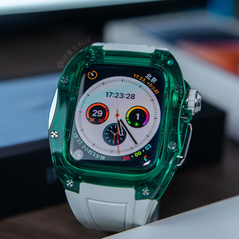 高级冰绿半透明冰川保护壳适用于苹果手表AppleWatch 型号XBEIOS-0520