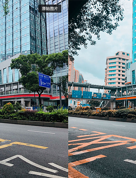 两种方法教你调成青橙色调